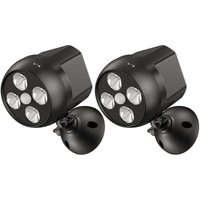 ZVD-Außenleuchte mit Bewegungsmelder Wasserdicht, LED Flutlicht mit Funksensor, Außen-Sicherheitsleuchte für Treppe, Flur, Garten, Terrasse (2er von ZVD