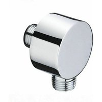 ZVD BET Rundschlauchverbinder - Wandanschlussbogen Chrom - - Messing - Universal - 1/2" - Sandarmatur - Duschwandanschluss für Handbrause von ZVD