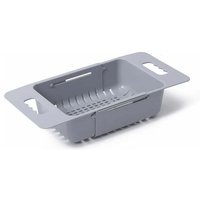ZVD-Collapsible Colander Kitchen Erweiterbarer Siebkorb, Verstellbares Obst- und Gemüsesieb über der Spüle für die Küche, 1 Stück (Grau) von ZVD