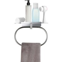 ZVD-DIYZON Handtuchring mit Edelstahlhalterung, selbstklebend oder gebohrt, Handtuchhalter zur Wandmontage für Bad und Küche (Chrom) von ZVD