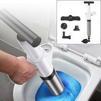 Déboucheur de Toilette Haute Pression avec 4 Têtes Remplaçables Déboucheur à Pompe wc Déboucheur de Canalisation pour Toilettes, Évier Drain de sol, von ZVD