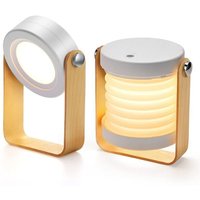 ZVD-Dimmbare Nachttischlampe mit Touch-Licht, Nachttischlampe mit tragbarem Nachttisch-Sicherheits-Nachtlicht (weiß) von ZVD