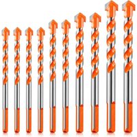 ZVD - Dreieckbohrer – 10-teiliges Mehrzweck-Bohrerset für Beton, Fliesen, Glas, Holz und Kunststoff (6/8/10/12 mm) von ZVD