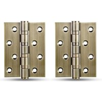 ZVD - Edelstahl-Verbinder – 4er-Pack Tür-/Fensterscharniere mit Schrauben für Schränke von ZVD