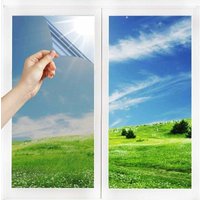 ZVD Einweg-Fensterspiegelfolie, hitzebeständig, blendfrei, Temperaturregelung, Sichtschutz, für Fenster, Büro, Geschäft, Badezimmer, reflektierende von ZVD