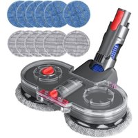ZVD Elektrischer Wischkopf für Dyson V15 V11 V10 V8 V7 Staubsauger mit abnehmbarem Wassertank, 12 waschbare Moppköpfe von ZVD