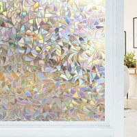 ZVD-Elektrostatische Fensterfolie Regenbogeneffekt, Dekorative Anti-Peep-Fensterfolie, 3D-Anti-UV-Fensterfolie, Verdunkelungsfensterfolie Ideal für von ZVD