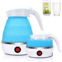 ZVD-Faltbarer Silikon-Wasserkocher, Reise-Wasserkocher, 0,6 l elektrischer Wasserkocher, tragbarer Mini-Wasserkocher mit Edelstahlboden für Camping, von ZVD