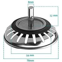 ZVD Herausnehmbarer Korb Edelstahl Ø 78 mm Küchenspüle Zubehör Wasserzulauf Schirmverschluss Spülbeckenabdeckung ZVD Herausnehmbarer Korb Edelstahl Ø 78 mm Küchenspüle Zubehör Wasserzulauf Schirmverschluss Spülbeckenabdeckung von ZVD