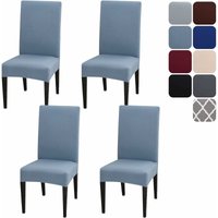 ZVD Stretch-Stuhlhussen 4er-Set, Universal-Esszimmerstuhl-Schutzbezug, abnehmbar, waschbar, modern, langlebig, für Zuhause, Hotel, Restaurant, Party, von ZVD