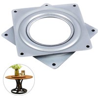 ZVD - Inch Square Lazy Susan Turntable Bearings Galvanized Steel Rotating Bearing Swivel Plate For tv Rack Monitor Computer Turntables von ZVD