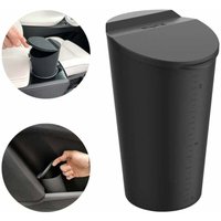 ZVD-Kleiner Auto-Mülleimer mit Deckel – Getränkehalter im Auto – Autotür-Taschen-Mülleimer – Mülleimer für Auto, Zuhause, Büro – Schwarz von ZVD