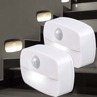 ZVD-LED-Nachtlicht, [2er-Pack] PIR-LED-Nachtlicht mit automatischer Ein- und Ausschaltung, Wandleuchte, Bewegungsmelder-Schranklichter, sichere von ZVD