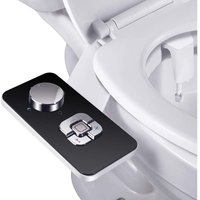 ZVD Nicht elektrischer Bidet-Sprüher mit selbstreinigenden, zweifach einziehbaren Düsen – Reinigung vorne und hinten – Einstellbarer Druckknopf für von ZVD