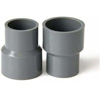 ZVD-PVC-Reduzieradapter, gerade, für Wasserversorgungsrohre im Garten, Gewächshaus, Bauernhof (ID 40 mm bis 20 mm, grau) von ZVD