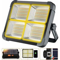 Projecteur led Rechargeable 336 LEDs/ 100W/ Panneau Solaire/ 4 Modes d'éclairage/ Batterie Externe 12000mAh/ Absorption d'aimant, Idéal pour Camping, von ZVD