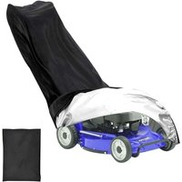 ZVD Rasenmäher-Abdeckung, 210D Oxford, wasserdichte, staubdichte Abdeckung mit Schnallen, Kordelzug und Aufbewahrungstasche (193 x 64 x 112 cm) – von ZVD
