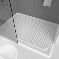 ZVD-Rechteckige Duschmatte Großes Badezimmer Rutschfeste Matte Haushaltsdusche Badematte Toilettenbodenmatte PVC Fußmassage Badewannenmatte von ZVD
