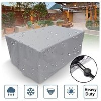 ZVD Rechteckige Gartenmöbelabdeckung, Polyester, wasserdicht, staubdicht, UV-beständig, für Gartenstühle oder -tische (Maße: 152 x 104 x 71 cm) von ZVD