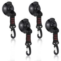 ZVD Rot - 4 Stück Saugnapf-Anker, Anker-Saugnäpfe, Hochleistungs-Saugnapf-Anker mit Zurrhaken-Halterung, Saugnapf-Befestigungshaken, Saugnapf-Markise von ZVD