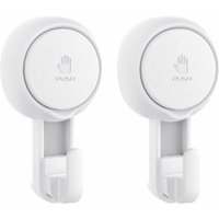 ZVD Saugnapfhaken für die Dusche, robuste Saugnapfhaken (2er-Pack), wasserdichte Duschhaken für Luffa, Bademantel, Handtuch, wiederverwendbare von ZVD