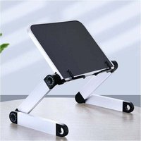 ZVD Schwarzer Leseständer, verstellbares Neigungsständertablett, 360 Grad verstellbare Höhe und Winkel, tragbarer, faltbarer Bücherständer für die von ZVD