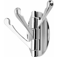 ZVD Schwenkbare Wandgarderobe aus Edelstahl mit 3 klappbaren Armen, 180° drehbarer hängender Kleiderhaken/Seil/Handtuchhalter für Badezimmer, Küche, von ZVD