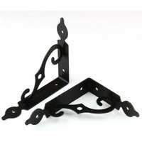 ZVD - Shape Iron Wall Shelf Bracket Triangular Shelf Bracket 140110mm Carport Bracket & Fixing 4pcs(the black) von ZVD