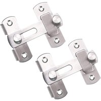 ZVD - Sliding Door Latch, Set of 2 Stainless Steel Door Lock, Door Bolt Bar Latch Toggle Latch Lock Hasp for Door Window Furniture von ZVD