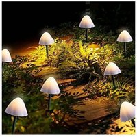 ZVD-Solarleuchten für den Garten, 12er-Pack LED-Wegeleuchten in Pilzform, solarbetriebene Lichterketten für den Außenbereich, wasserdichte von ZVD
