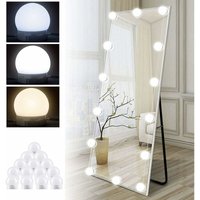 ZVD-Spiegellicht-Set 14 Glühbirnen für Schminktisch, dimmbarer Hollywood-LED-Spiegel, USB-Schminktischlampe mit Schalter und Kabel, 3 Farben und 10 ZVD-Spiegellicht-Set 14 Glühbirnen für Schminktisch, dimmbarer Hollywood-LED-Spiegel, USB-Schminktischlampe mit Schalter und Kabel, 3 Farben und 10 von ZVD