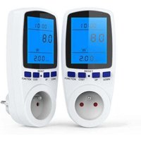 ZVD-Stromzähler-Steckdose, Energieverbrauchsmessgerät Wattmeter mit 7 Modi, Stromverbrauchssteckdose zum Energiesparen, Überlastschutz, 3680 W MAX (2 von ZVD