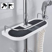 ZVD - Telescopic Shower Shelf, Aluminum Alloy Adjustable Post Shower Shelf with 2 Towel Hooks, No Drilling Installation, Bathroom Organizer, 19-25mm ZVD - Telescopic Shower Shelf, Aluminum Alloy Adjustable Post Shower Shelf with 2 Towel Hooks, No Drilling Installation, Bathroom Organizer, 19-25mm von ZVD