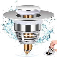 ZVD-Universal-Abfluss für Waschbecken, verbesserter Abflussstopfen, herausziehbarer Abfluss für Waschbecken, beschleunigt den Abfluss ohne von ZVD