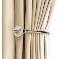 ZVD-Vorhang-Raffhalter, Wandhaken, U-förmig, Metall-Vorhang-Raffhalter, metallischer Vorhang, 2er-Pack (Silber) von ZVD