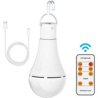 ZVD - usb Ampoule Rechargeable Avec Télécommande, 7W led Ampoules Batterie , E27 Tactile Dimmable Ampoule Avec Fonction de Synchronisation, Extérieur von ZVD
