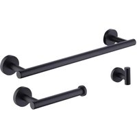 by Amazon 3-teiliges schwarzes Badezimmer-Zubehör-Set, Handtuchhalter, Toilettenpapierhalter, Kleiderhaken, Wandhalterung, Edelstahl 304, by Amazon 3-teiliges schwarzes Badezimmer-Zubehör-Set, Handtuchhalter, Toilettenpapierhalter, Kleiderhaken, Wandhalterung, Edelstahl 304, von ZVD