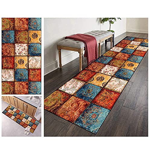 ZVEZVI Teppich Läufer Flur Küche rutschfest Waschbar Boho Bunter 40x250cm Modern rutschfest Waschbar Vintage Kücheläufer Teppichläufer Polyester Meterware Anpassbar ZVEZVI Teppich Läufer Flur Küche rutschfest Waschbar Boho Bunter 40x250cm Modern rutschfest Waschbar Vintage Kücheläufer Teppichläufer Polyester Meterware Anpassbar von ZVEZVI