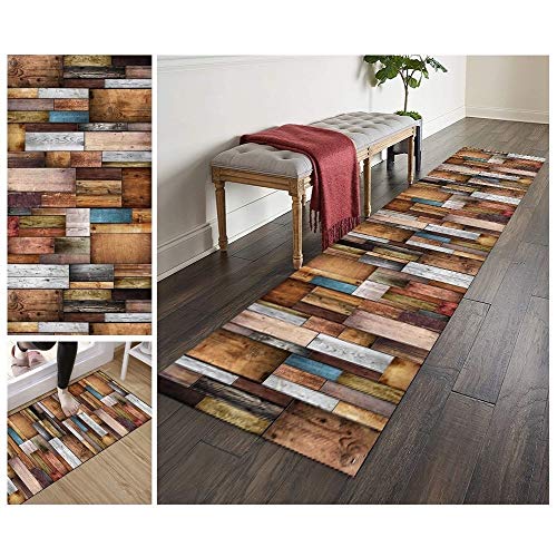 ZVEZVI Teppich Läufer Flur Küche rutschfest Waschbar Bunt Lange Vintage Kücheläufer Teppichläufer Polyester Meterware Anpassbar (Color : Color#2, Size : 120x500cm) von ZVEZVI