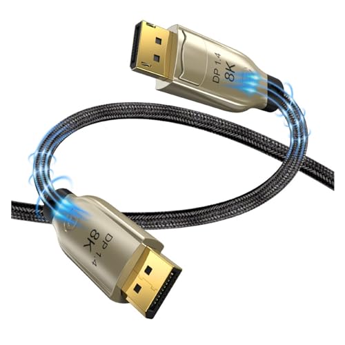 ZVGTFHIX 8K DP Zinklegierung HD-Kabel Computermonitor DisplayPort165Hz Engineering-Kabel(2 meters) von ZVGTFHIX