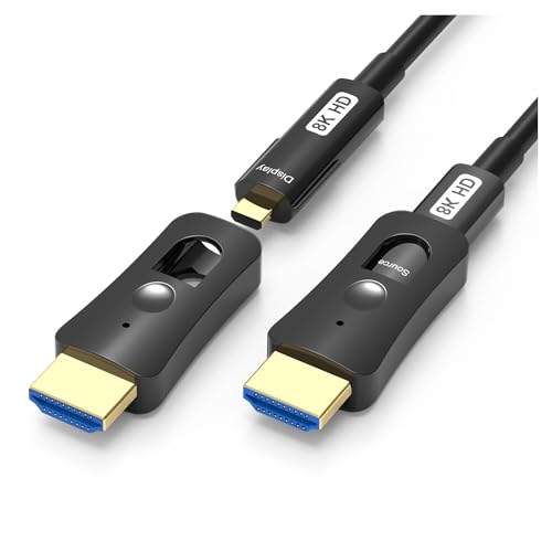 ZVGTFHIX Industrietaugliches HD-High-Definition-Glasfaserkabel 2.0 4K HDR-TV-Projektorkabel HD durch Pipeline(8K,7.5 meters) von ZVGTFHIX