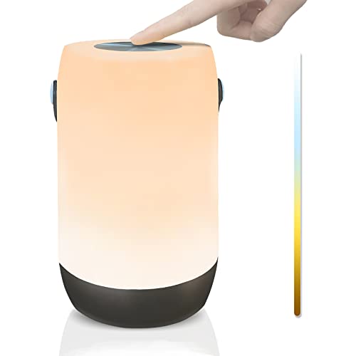 ZVM Akku Outdoor Lampe Tragbare LED Dimmbare Tischlampe, Touch Bedienung Nachttischlampe, Batteriebetrieben mit USB, für Tisch Bar Terrasse ostern dekoration von ZVM
