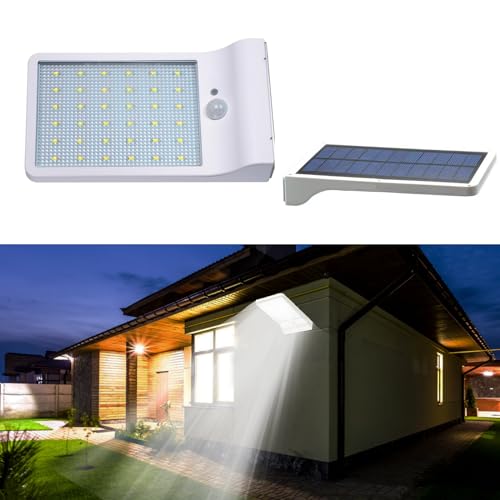 ZVO Solarlampen für Außen, LED Superhelle Solarleuchte Aussen mit Bewegungsmelder, 3 Modi Sicherheitswandleuchte IP65 Wasserdichte, Solar Wandleuchte Outdoor für Garten Weg Hof Gehweg Garage von ZVO