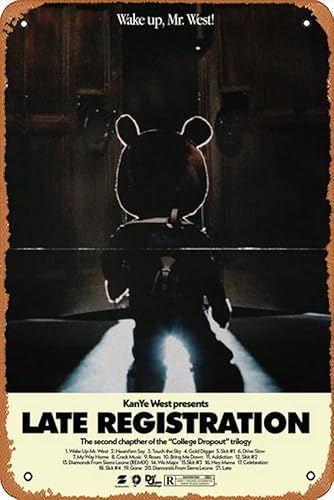 Kanye West "Late Registration Billboard" Musik-Blechschild Poster Retro Vintage Metall Bar Club Wandkunst Dekoration 20,3 x 30,5 cm von ZVUCEEC