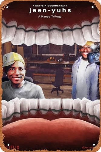 Kanye West x Pharrell x Coodie 'jeen-yuhs' Malerei Musik Blechschild Poster Retro Vintage Metall Bar Club Wandkunst Dekoration 20,3 x 30,5 cm Kanye West x Pharrell x Coodie 'jeen-yuhs' Malerei Musik Blechschild Poster Retro Vintage Metall Bar Club Wandkunst Dekoration 20,3 x 30,5 cm von ZVUCEEC