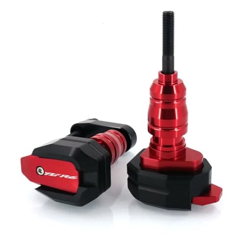 ZWBHNB Motorrad CNC Fallende Schutz Rahmen Slider Verkleidung Schutz Crash Pad Protector Für Y&amaha YZF-R6 YZFR6 YZF R6 2006-2016 Rahmen Schieber Protektoren(ROT) von ZWBHNB