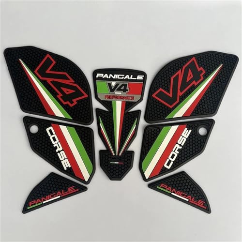 ZWBHNB Tankpad-Aufkleber Motorrad-Tankaufkleber Für Ducati Panigale V4 S R SP2 Panigale V4S V4R V4SP2 2022-2024 Rutschfestes Seitliches Tankpolster Schutzpad(X1) von ZWBHNB
