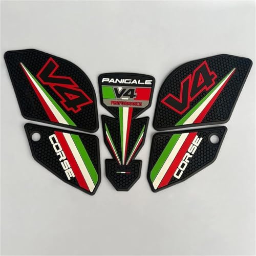 ZWBHNB Tankpad-Aufkleber Motorrad-Tankaufkleber Für Ducati Panigale V4 S R SP2 Panigale V4S V4R V4SP2 2022-2024 Rutschfestes Seitliches Tankpolster Schutzpad(X3) von ZWBHNB