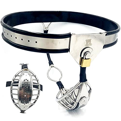 ZWBHSH Chastity Cage, Männer Edelstahl Unterhosen Keuschheitsgürtel SM Bondage Fetisch Keuschheitsgürtel Mann Extrem Chastity Device Erwachsene Party Geschenk Sex Spielzeug,100/110cm ZWBHSH Chastity Cage, Männer Edelstahl Unterhosen Keuschheitsgürtel SM Bondage Fetisch Keuschheitsgürtel Mann Extrem Chastity Device Erwachsene Party Geschenk Sex Spielzeug,100/110cm von ZWBHSH
