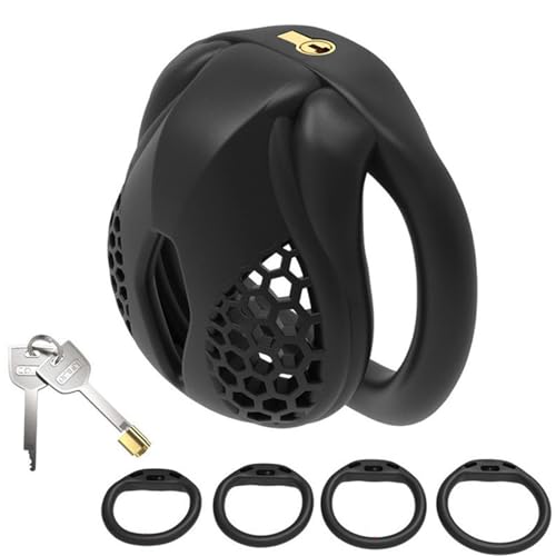 ZWBHSH Neu Peniskäfig Set mit 4 Penisring 3D Harz Keuschheitskäfig Atmungsaktiver keuschheitsgürtel Chastity cage Extrem Bondage Sklave Penis Käfig SM Keuschheit Gerät Sexspielzeug für Männer ZWBHSH Neu Peniskäfig Set mit 4 Penisring 3D Harz Keuschheitskäfig Atmungsaktiver keuschheitsgürtel Chastity cage Extrem Bondage Sklave Penis Käfig SM Keuschheit Gerät Sexspielzeug für Männer von ZWBHSH